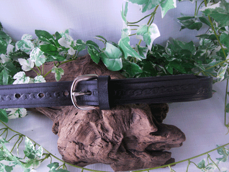 rope chain design leather dress belt